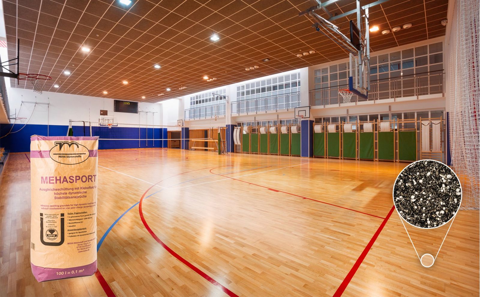 Ausgleichsschüttung MEHASPORT - Sportboden